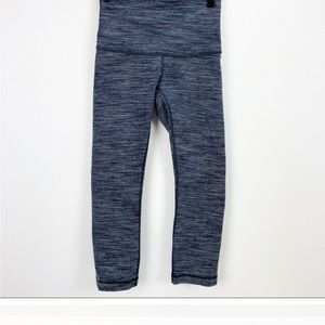 Lululemon High Rise Wunder Under Crop Leggings 4 gray teal